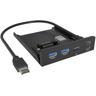 Icy Box IB-HUB1419-i3 (4 Ports), Dockingstation + USB Hub, Schwarz Icy Box IB-HUB1419-i3 (4 Ports), Dockingstation + USB Hub, Schwarz