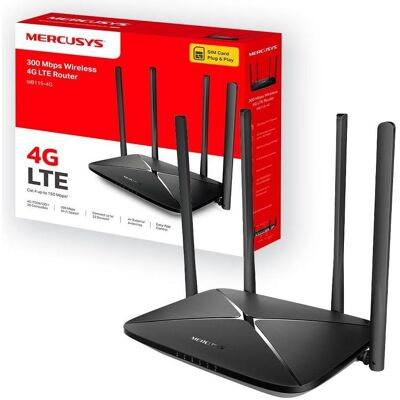 TP-Link N300 Wi-Fi 4G LTE Router Build-In 150Mbps 4G LTE Modem, Router, Schwarz TP-Link N300 Wi-Fi 4G LTE Router Build-In 150Mbps 4G LTE Modem, Router, Schwarz