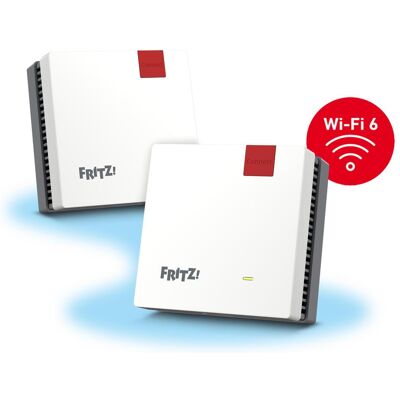 FRITZ! Mesh Set 1600 2-pack International, Router, Weiss, Grau, Rot FRITZ! Mesh Set 1600 2-pack International, Router, Weiss, Grau, Rot