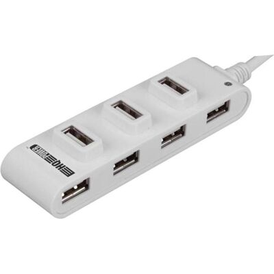 Velleman HIGH-SPEED USB 2.0 HUB - 7 PORTS (USB-A, 7 Ports), Dockingstation + USB Hub, Weiss Velleman HIGH-SPEED USB 2.0 HUB - 7 PORTS (USB-A, 7 Ports), Dockingstation + USB Hub, Weiss