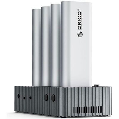 Orico IT48N-C 4-Disk-Dockingstation mit M.2 NVME-Klonfunktion - Grau (USB-C, 4 Ports), Dockingstation + USB Hub, Grau Orico IT48N-C 4-Disk-Dockingstation mit M.2 NVME-Klonfunktion - Grau (USB-C, 4 Ports), Dockingstation + USB Hub, Grau