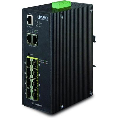 Planet Industrial 8 100/1000X SFP+ 2-Port 10/100/1000T,Managed Switch -40-75 degrees C (8 Ports), Netzwerk Switch, Schwarz Planet Industrial 8 100/1000X SFP+ 2-Port 10/100/1000T,Managed Switch -40-75 degrees C (8 Ports), Netzwerk Switch, Schwarz