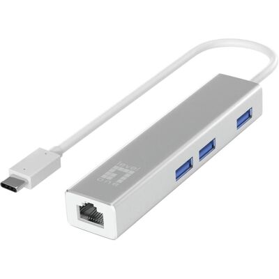 LevelOne USB-0504 (USB-C, 1 Port), Dockingstation + USB Hub, Silber LevelOne USB-0504 (USB-C, 1 Port), Dockingstation + USB Hub, Silber