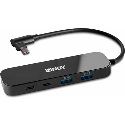 Lindy USB 3.2 Gen 1 Typ C Hub 4 Port (USB-C, 4 Ports), Dockingstation + USB Hub, Schwarz Lindy USB 3.2 Gen 1 Typ C Hub 4 Port (USB-C, 4 Ports), Dockingstation + USB Hub, Schwarz