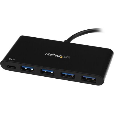 StarTech USB 3.0 HUB 4 PORTS W/PD 2.0 (USB-C, 5 Ports), Dockingstation + USB Hub, Schwarz StarTech USB 3.0 HUB 4 PORTS W/PD 2.0 (USB-C, 5 Ports), Dockingstation + USB Hub, Schwarz