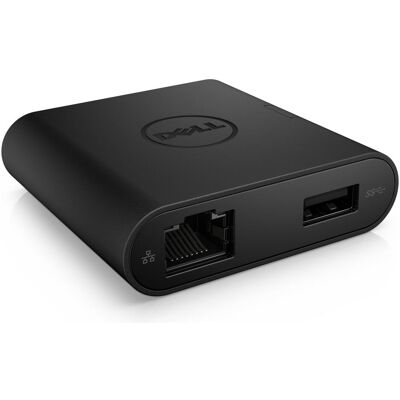 Dell USB-C zu (USB-A, 4 Ports), Dockingstation + USB Hub, Schwarz Dell USB-C zu (USB-A, 4 Ports), Dockingstation + USB Hub, Schwarz