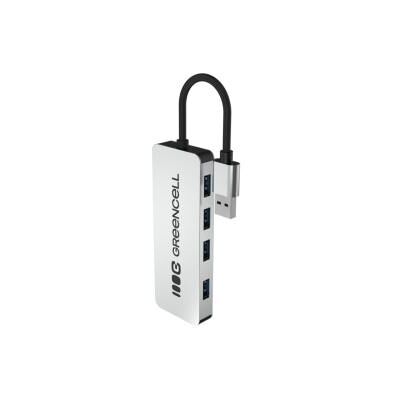 GreenCell USB hubs 4 PORT USB-A 3.0 5904326375901 HUB-GC-A4A (5904326375901) (USB-A, 4 Ports), Dockingstation + USB Hub, Silber GreenCell USB hubs 4 PORT USB-A 3.0 5904326375901 HUB-GC-A4A (5904326375901) (USB-A, 4 Ports), Dockingstation + USB Hub, Silber