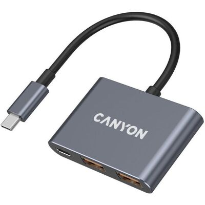 Canyon Konverter Hub DS-3 3in1 USB-C Dunkelgrau (USB-C, 3 Ports), Dockingstation + USB Hub, Grau Canyon Konverter Hub DS-3 3in1 USB-C Dunkelgrau (USB-C, 3 Ports), Dockingstation + USB Hub, Grau