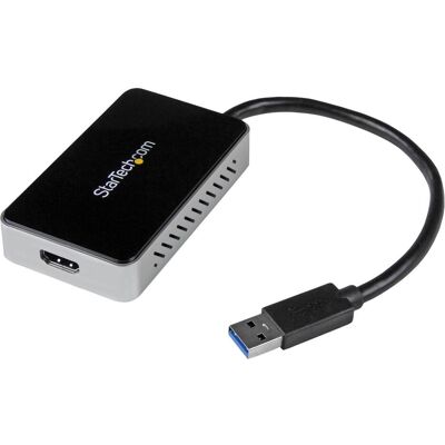 StarTech USB32HDEH (USB-A, 2 Ports), Dockingstation + USB Hub, Schwarz StarTech USB32HDEH (USB-A, 2 Ports), Dockingstation + USB Hub, Schwarz