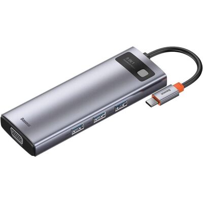 Baseus CAHUB-CU0G (USB-C), Dockingstation + USB Hub, Silber Baseus CAHUB-CU0G (USB-C), Dockingstation + USB Hub, Silber