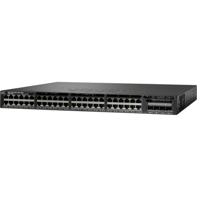 Cisco Systems CATALYST3650 48PTFULPOE4X1G UPLINKIPBASE REMANUFACTURED (48 Ports), Netzwerk Switch, Schwarz Cisco Systems CATALYST3650 48PTFULPOE4X1G UPLINKIPBASE REMANUFACTURED (48 Ports), Netzwerk Switch, Schwarz