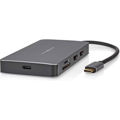 Nedis USB Multi-Port-Adapter USB 3.2 Gen 1 USB-C™ Stecker Micro SD / RJ45 Buchse / SD / USB-C™ (USB-C, 7 Ports), Dockingstation + USB Hub, Schwarz Nedis USB Multi-Port-Adapter USB 3.2 Gen 1 USB-C™ Stecker Micro SD / RJ45 Buchse / SD / USB-C™ (USB-C, 7 Ports), Dockingstation + USB Hub, Schwarz