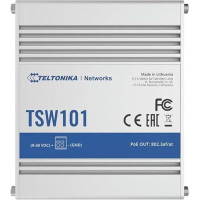 Teltonika TSW101 000000 - PoE+-Switch für Fahrzeuge (5 Ports), Netzwerk Switch, Schwarz Teltonika TSW101 000000 - PoE+-Switch für Fahrzeuge (5 Ports), Netzwerk Switch, Schwarz