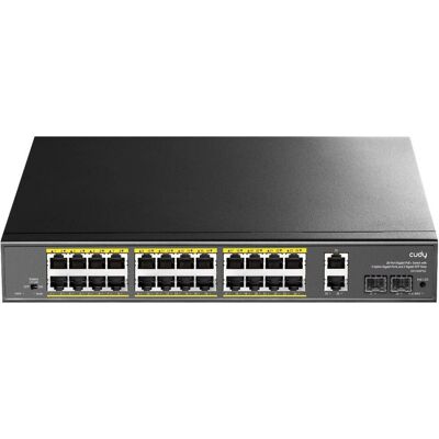 Cudy 24-GbE PoE-Switch m/ 2 Uplinks (26 Ports), Netzwerk Switch, Schwarz Cudy 24-GbE PoE-Switch m/ 2 Uplinks (26 Ports), Netzwerk Switch, Schwarz