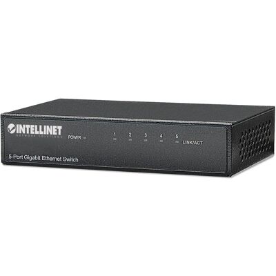 Intellinet Port Gigabit Switch (5 Ports), Netzwerk Switch, Schwarz Intellinet Port Gigabit Switch (5 Ports), Netzwerk Switch, Schwarz