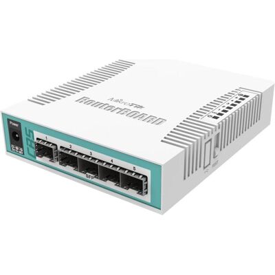 MikroTik CRS106-1C-5S L5 5xSFP 1G, 1xGigabit LAN PoE / SFP combo, Desktop case (6 Ports), Netzwerk Switch, Weiss MikroTik CRS106-1C-5S L5 5xSFP 1G, 1xGigabit LAN PoE / SFP combo, Desktop case (6 Ports), Netzwerk Switch, Weiss