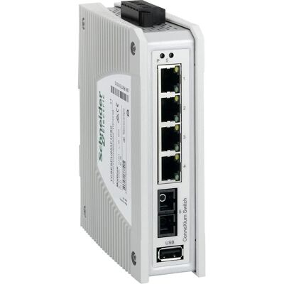 Schneider Electric Schneider TCSESPU053F1CS0 CONNEXIUM (5 Ports), Netzwerk Switch, Grau Schneider Electric Schneider TCSESPU053F1CS0 CONNEXIUM (5 Ports), Netzwerk Switch, Grau