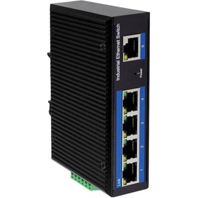 LogiLink NS202P Industrieller Gigabit Ethernet Switch 5-Port 10/100/1000 Mbps mit PoE Hutschienenmo (5 Ports), Netzwerk Switch, Schwarz LogiLink NS202P Industrieller Gigabit Ethernet Switch 5-Port 10/100/1000 Mbps mit PoE Hutschienenmo (5 Ports), Netzwerk Switch, Schwarz