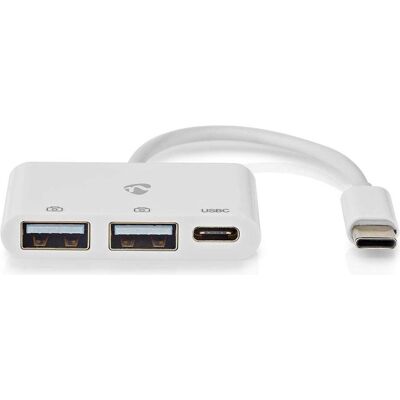 Nedis USB-Hub 1x USB-C™ 1x USB-C™ / 2x USB 2.0 A Female 3-Port port(s) Stromversorgung über (USB-C, 3 Ports), Dockingstation + USB Hub, Weiss Nedis USB-Hub 1x USB-C™ 1x USB-C™ / 2x USB 2.0 A Female 3-Port port(s) Stromversorgung über (USB-C, 3 Ports), Dockingstation + USB Hub, Weiss