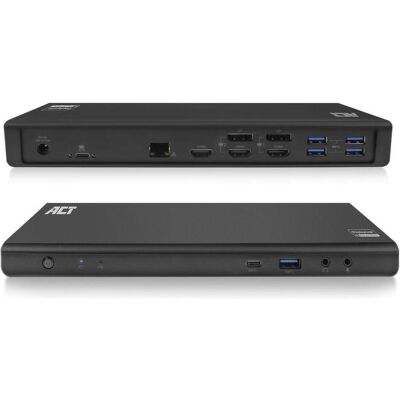 ACT AC7048 (USB-C, 14 Ports), Dockingstation + USB Hub, Schwarz ACT AC7048 (USB-C, 14 Ports), Dockingstation + USB Hub, Schwarz