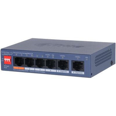 Dahua Switch DH-CS4006-4ET2GT-60 Type L2 PoE ports 4 CS4006-4ET2GT-60 (6 Ports), Netzwerk Switch, Blau Dahua Switch DH-CS4006-4ET2GT-60 Type L2 PoE ports 4 CS4006-4ET2GT-60 (6 Ports), Netzwerk Switch, Blau