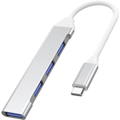 PremiumCord Hub USB-C auf USB 3.2A + 3x USB 2.0 (USB-C, 4 Ports), Dockingstation + USB Hub, Grau PremiumCord Hub USB-C auf USB 3.2A + 3x USB 2.0 (USB-C, 4 Ports), Dockingstation + USB Hub, Grau