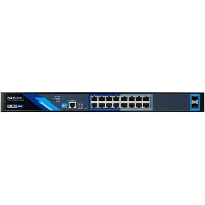 BCS BCS-B-SP16G-2SFP-M Verwalter PoE Switch 16 Ports 1Gbps mit 150W SFP Uplink (16 Ports), Netzwerk Switch, Schwarz BCS BCS-B-SP16G-2SFP-M Verwalter PoE Switch 16 Ports 1Gbps mit 150W SFP Uplink (16 Ports), Netzwerk Switch, Schwarz