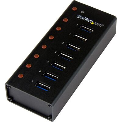 StarTech 7 Port USB 3.0 Hub (USB-B, 7 Ports), Dockingstation + USB Hub, Schwarz StarTech 7 Port USB 3.0 Hub (USB-B, 7 Ports), Dockingstation + USB Hub, Schwarz