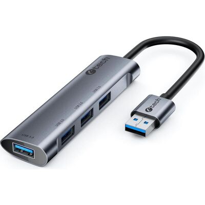C-Tech HUB USB UHB-U3-AL, 4x USB 3.2 Gen 1, hlinÃkovà tÄ›lo (USB-C, 4 Ports), Dockingstation + USB Hub, Silber C-Tech HUB USB UHB-U3-AL, 4x USB 3.2 Gen 1, hlinÃkovà tÄ›lo (USB-C, 4 Ports), Dockingstation + USB Hub, Silber