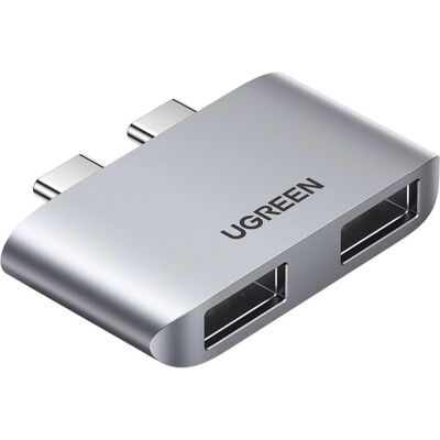 Ugreen USB-C 3.1 Gen2 auf USB 3.1 Mini Hub Adapter (USB-C), Dockingstation + USB Hub, Grau Ugreen USB-C 3.1 Gen2 auf USB 3.1 Mini Hub Adapter (USB-C), Dockingstation + USB Hub, Grau