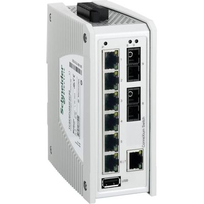 Schneider Electric Schneider TCSESPU093F2CS0 CONNEXIUM (9 Ports), Netzwerk Switch, Schwarz Schneider Electric Schneider TCSESPU093F2CS0 CONNEXIUM (9 Ports), Netzwerk Switch, Schwarz