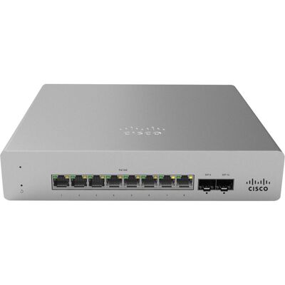 Cisco Systems MS120-8FP 1G L2 (10 Ports), Netzwerk Switch, Grau Cisco Systems MS120-8FP 1G L2 (10 Ports), Netzwerk Switch, Grau