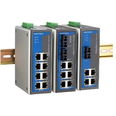 Moxa Industrial Unmanaged Ethernets (8 Ports), Netzwerk Switch, Schwarz Moxa Industrial Unmanaged Ethernets (8 Ports), Netzwerk Switch, Schwarz