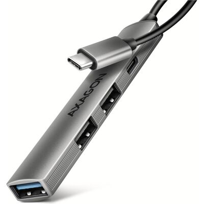 Axagon Another product HUE-STC ALU STRIP USB-C 4 port hub (USB-C, 4 Ports), Dockingstation + USB Hub, Grau, Silber Axagon Another product HUE-STC ALU STRIP USB-C 4 port hub (USB-C, 4 Ports), Dockingstation + USB Hub, Grau, Silber