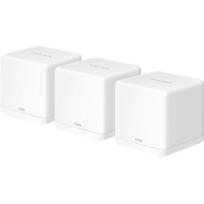 Mercusys Halo (3-pack) Dual-Band (/5 GHz) Wi-Fi 5 (802.11ac) 2 Intern, Router, Weiss Mercusys Halo (3-pack) Dual-Band (/5 GHz) Wi-Fi 5 (802.11ac) 2 Intern, Router, Weiss