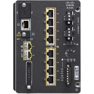 Cisco Systems CAT IE3300 WITH 8 GE COPPER AND (10 Ports), Netzwerk Switch, Schwarz Cisco Systems CAT IE3300 WITH 8 GE COPPER AND (10 Ports), Netzwerk Switch, Schwarz
