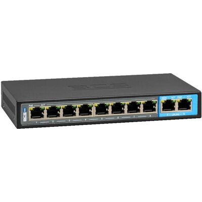 BCS BCS-B-SP0802G 8-Port PoE Switch mit exPoE Technologie 100Mbps (8 Ports), Netzwerk Switch BCS BCS-B-SP0802G 8-Port PoE Switch mit exPoE Technologie 100Mbps (8 Ports), Netzwerk Switch
