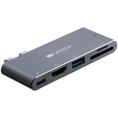 Canyon Docking Station DS-5B (5 Ports), Dockingstation + USB Hub, Grau Canyon Docking Station DS-5B (5 Ports), Dockingstation + USB Hub, Grau