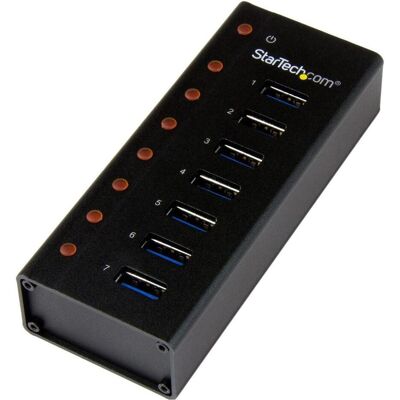 StarTech .com 7 Port USB 3.0 Hub (5 Gbps) - Metal Enclosure - Desktop or Wall Mountable - Rugged... (USB-A, 7 Ports), Dockingstation + USB Hub, Schwarz StarTech .com 7 Port USB 3.0 Hub (5 Gbps) - Metal Enclosure - Desktop or Wall Mountable - Rugged... (USB-A, 7 Ports), Dockingstation + USB Hub, Schwarz