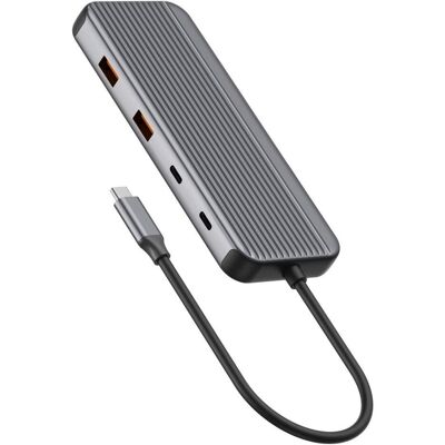 SiteCom - Multiport hub - 8 in 1 - USB-C - 1x HDMI + 1x DP - LAN (USB-C, 8 Ports), Dockingstation + USB Hub, Schwarz SiteCom - Multiport hub - 8 in 1 - USB-C - 1x HDMI + 1x DP - LAN (USB-C, 8 Ports), Dockingstation + USB Hub, Schwarz
