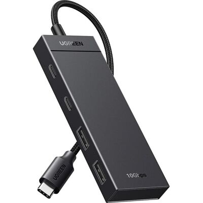 Ugreen USB-C hub to 2x USB-C / 2x USB-A - Black (USB-C, 4 Ports), Dockingstation + USB Hub, Schwarz Ugreen USB-C hub to 2x USB-C / 2x USB-A - Black (USB-C, 4 Ports), Dockingstation + USB Hub, Schwarz