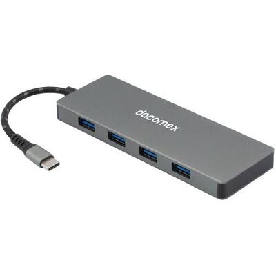 Dacomex USB Hub HB307, Eingang USB Type-C, Ausgang 7x Type-A, Recycling-Material (USB-C, 7 Ports), Dockingstation + USB Hub Dacomex USB Hub HB307, Eingang USB Type-C, Ausgang 7x Type-A, Recycling-Material (USB-C, 7 Ports), Dockingstation + USB Hub