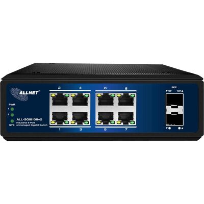 ALLNET - ALL-SGI8108v2 - 8-Port - 2x SFP - Netzwerk-Switch ALLNET - ALL-SGI8108v2 - 8-Port - 2x SFP - Netzwerk-Switch