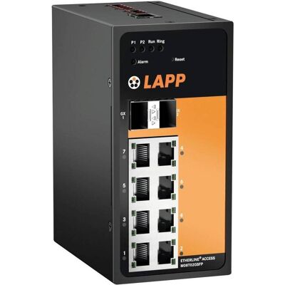Lapp Industrial Ethernet Switch (10 Ports), Netzwerk Switch, Schwarz Lapp Industrial Ethernet Switch (10 Ports), Netzwerk Switch, Schwarz