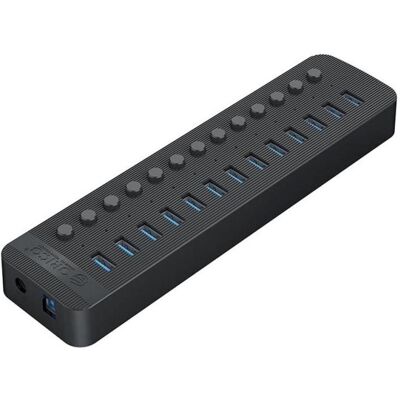 Orico HUB USB 13x USB-A 3.2 Gen1 (CT2U3-13AB-EU-BK-BP) (USB-A, 13 Ports), Dockingstation + USB Hub, Schwarz Orico HUB USB 13x USB-A 3.2 Gen1 (CT2U3-13AB-EU-BK-BP) (USB-A, 13 Ports), Dockingstation + USB Hub, Schwarz