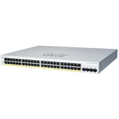 Cisco Systems switch CBS220-48P-4G (48xGbE,4xSFP,48xPoE+,382W) - REFRESH (48 Ports), Netzwerk Switch, Weiss Cisco Systems switch CBS220-48P-4G (48xGbE,4xSFP,48xPoE+,382W) - REFRESH (48 Ports), Netzwerk Switch, Weiss