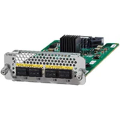 Cisco Systems Network Interface Module - Expansion module - 1000Base-X x 4 - for P/N: C8300-1N1S-6T C8300-1N1S-6T (4 Ports), Netzwerk Switch, Silber Cisco Systems Network Interface Module - Expansion module - 1000Base-X x 4 - for P/N: C8300-1N1S-6T C8300-1N1S-6T (4 Ports), Netzwerk Switch, Silber