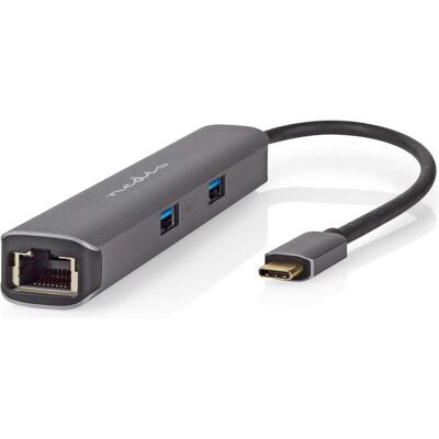 Nedis CCBW64230AT02 (USB-C, 6 Ports), Dockingstation + USB Hub, Grau Nedis CCBW64230AT02 (USB-C, 6 Ports), Dockingstation + USB Hub, Grau