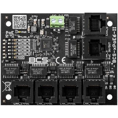 BCS BCS-xPoE6-II Universal PoE-Switch für IP-Überwachungskameras (6 Ports), Netzwerk Switch, Schwarz BCS BCS-xPoE6-II Universal PoE-Switch für IP-Überwachungskameras (6 Ports), Netzwerk Switch, Schwarz