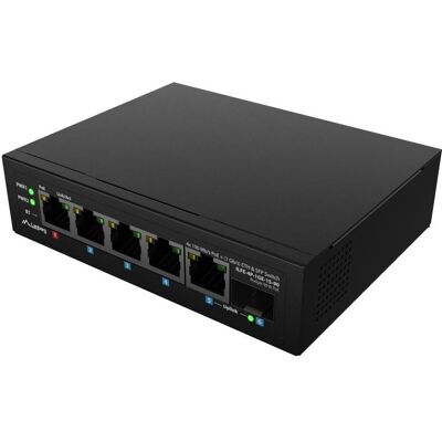 Lanberg switch light industrial POE 1xBT 3xAT SFP+ETH DIN niezarządzalny fast ethernet (4 Ports), Netzwerk Switch, Schwarz Lanberg switch light industrial POE 1xBT 3xAT SFP+ETH DIN niezarządzalny fast ethernet (4 Ports), Netzwerk Switch, Schwarz